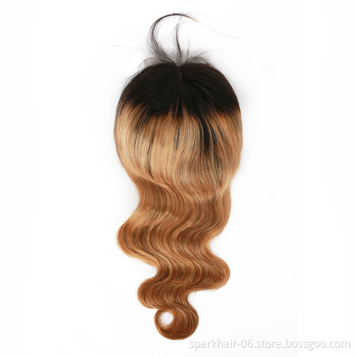 100% Mink Brazilian Human Hair Lace Wig 4x4/13x4 Ombre Color Full HD Swiss Lace Cuticle Aligned Virgin Hair Wig With Dark Roots